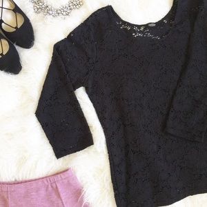 Peck & Peck black lace top